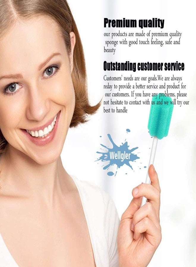 Wellgler's Mouth Swabs for Elderly，Disposable Oral Swabs. Green (Bag of 50 swabs) - Image 4